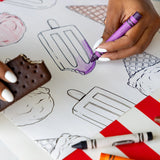 Coloring Summer Treats Placemat