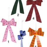 Colored Bow Ornament - 5 Assorted