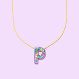 Colorful Confetti Alphabet Necklace
