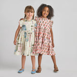 GIrls Jennifer Dress- Multi Flower Drop