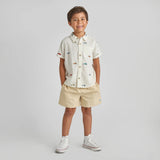 Boys Jack Shirt- Vintage Car Embroidery