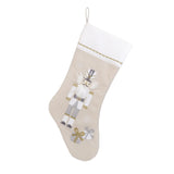 White Nutcracker Christmas Stocking