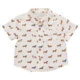 Baby Boys Jack Shirt- Dachshunds in Sweaters