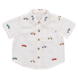 Boys Jack Shirt- Vintage Car Embroidery