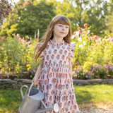 GIrls Jennifer Dress- Multi Flower Drop