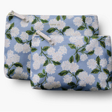 Hydrangea Zippered Pouch Set