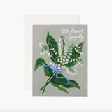 Lily of the Valley Sympathy Card