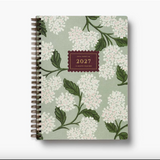 2027 Sage Hydrangea 12-Month Softcover Spiral Planner
