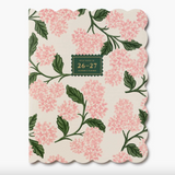 2027 Pink Hydrangea 12-Month Academic Appointment Notebook