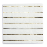 Frenchie Metallic Striped Napkin- Gold Foil