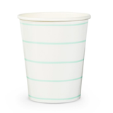 Frenchie Striped Cups- Mint