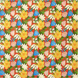 Retro Flower Market Stone Paper Roll