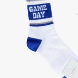 "Game Day" Stripe Cotton Knit Crew Socks