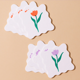 Printemps Tulips Scalloped Coaster Set