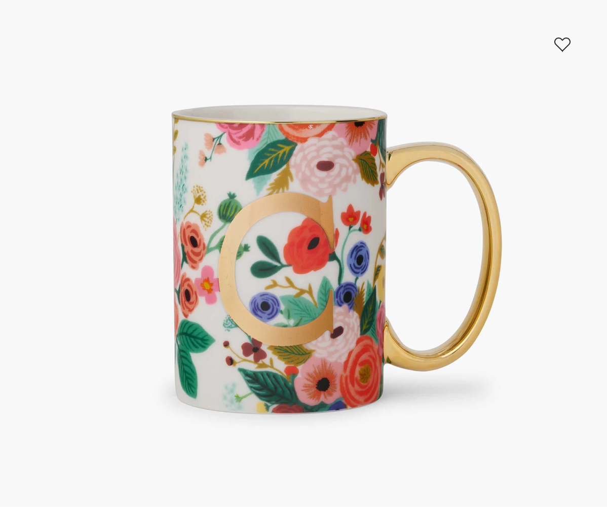 Porcelain Monogram Mug