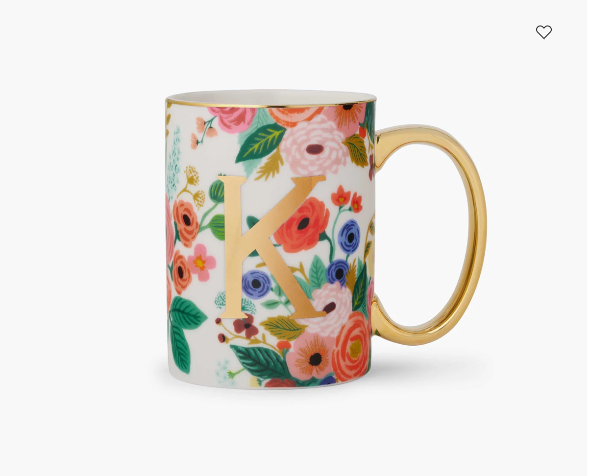 Porcelain Monogram Mug