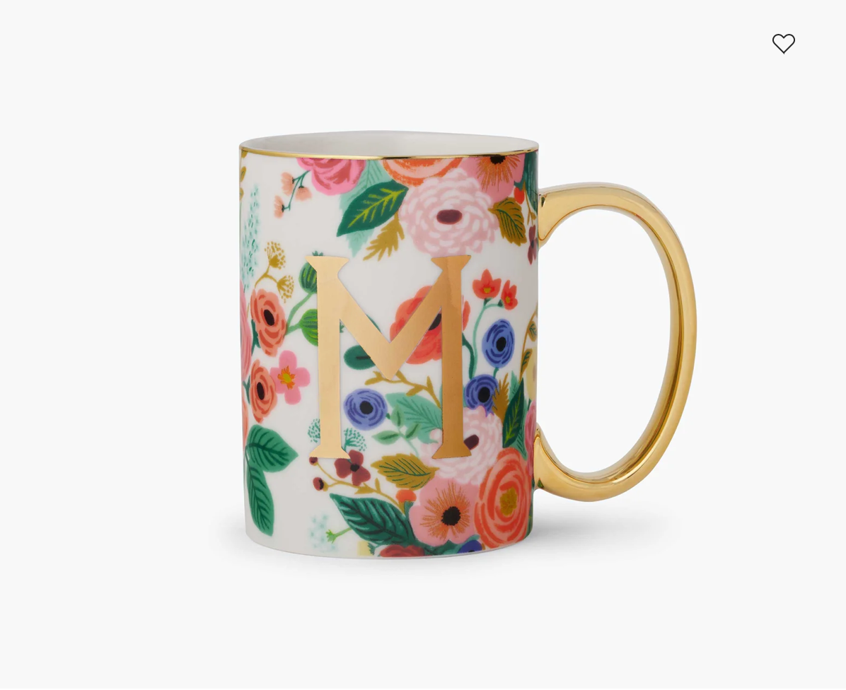 Porcelain Monogram Mug