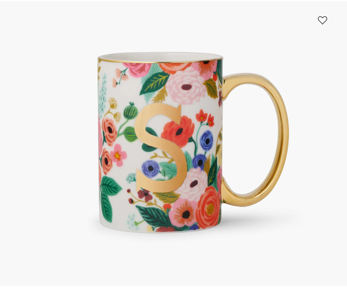 Porcelain Monogram Mug