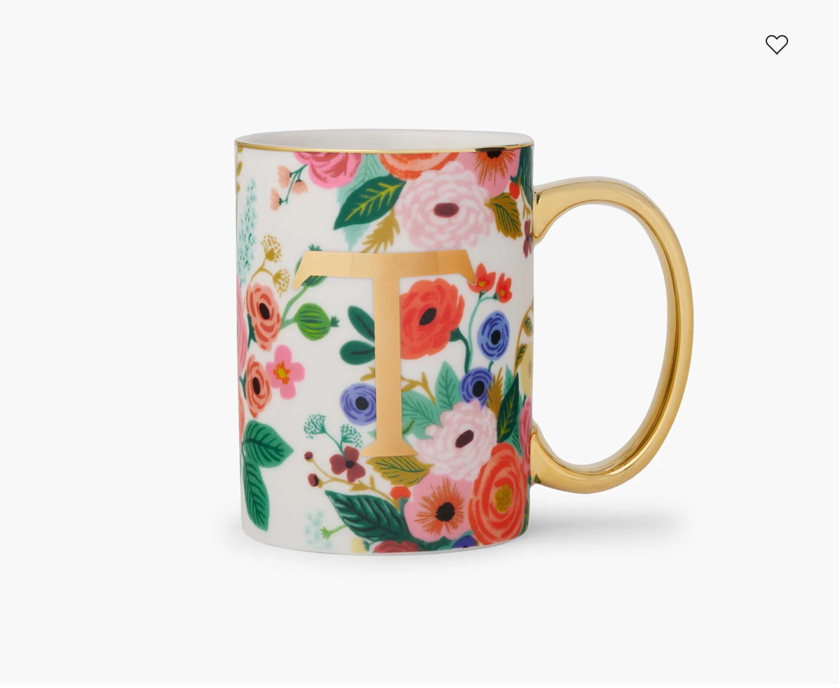 Porcelain Monogram Mug