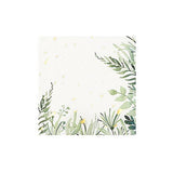 Secret Garden White Botanical Cocktail Napkin
