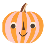 Pink & Orange Stripy Pumpkin Napkins
