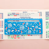 Light Blue Yee-Haw Mahj Pattern Mahjong Card Line Marker™