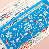 Light Blue Yee-Haw Mahj Pattern Mahjong Card Line Marker™