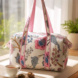 Elena Pink Floral Duffel Bag