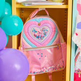 "Taylor" Quilted Confetti Hearts Backpack
