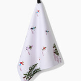 Winter Skiing Trip Tea Towel