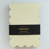 Scalloped Shaped Notepad | Chartreuse + Olive Edge