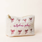 Sorority Bows & Pearls Teddy Pouch