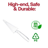 Clear Disposable Plastic Cake Cutter/Lifter - 5 pcs