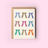 Bows A Plenty Coquette BFFs Thank You Congrats Greeting Card