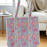 September Haze Floral Tote Bag