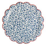 Blue Ditsy Floral Paper Plate