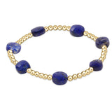 Admire Gold 3mm Bead Bracelet- Lapis
