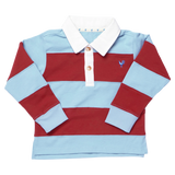 Boys Albert Rugby Shirt- Blue Maroon