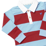 Boys Albert Rugby Shirt- Blue Maroon