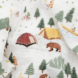 Organic Cotton Muslin Swaddle Blanket- Alpine Adventure
