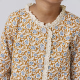 Girls Autumn Dress- Gold Climbing