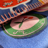 Cotton Tea Towel with Embroidered Detail | Dinner Plates
