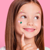 Wicked Pink Green Face Gem Set