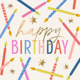 Birthday Candles Foil Cocktail Napkins