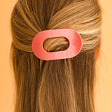 Round Flat Hair Clip | Small | Calming Coral