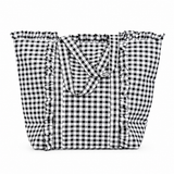 Gingham Ruffle Tote Bag