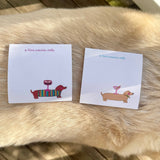 A Tini Weenie Note Dachshund Espresso Martini Sticky Notes