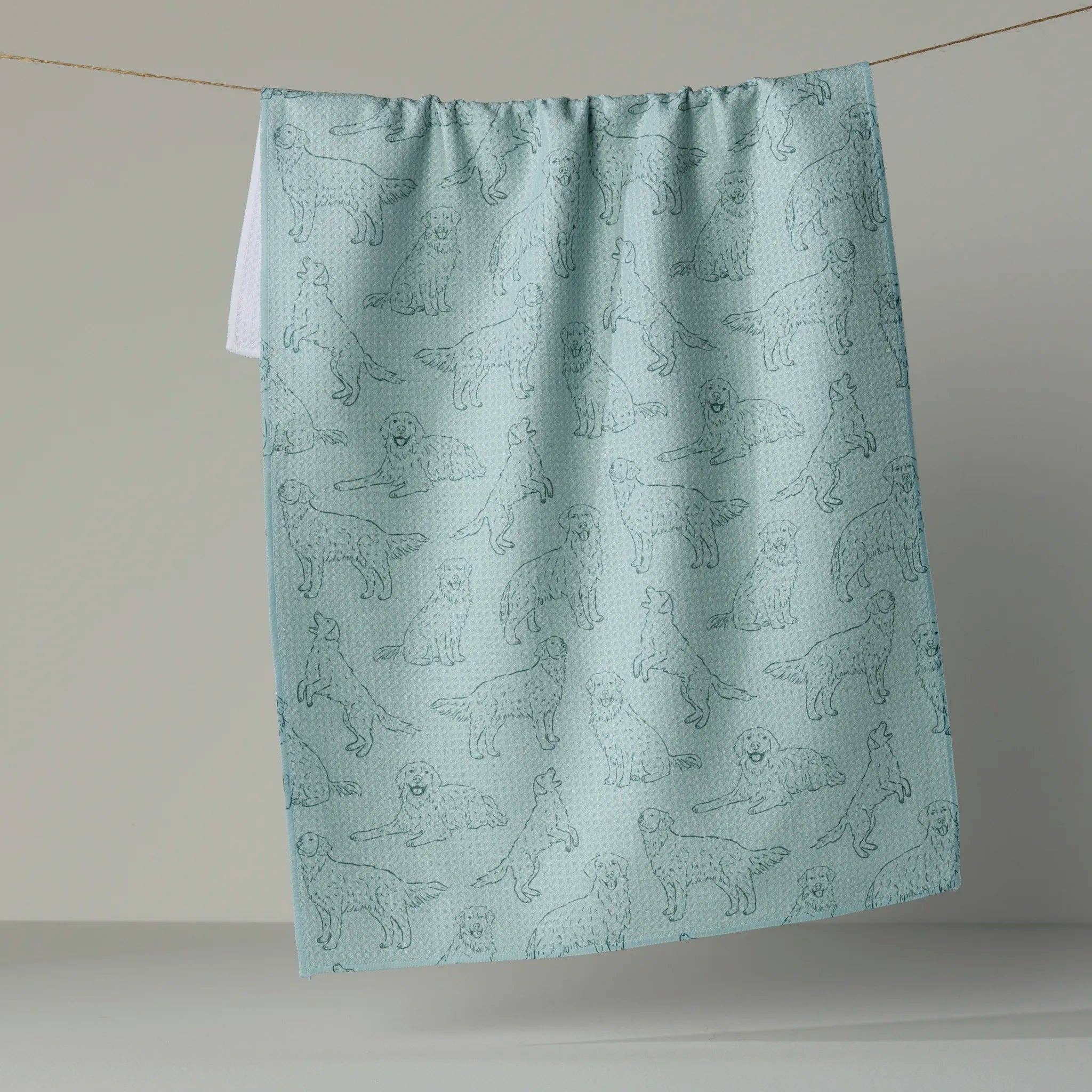 Golden Pups Tea Towel