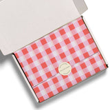 Red and Pink Gingham tissue paper