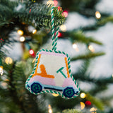 Needlepoint Icon Ornament - Golf Cart